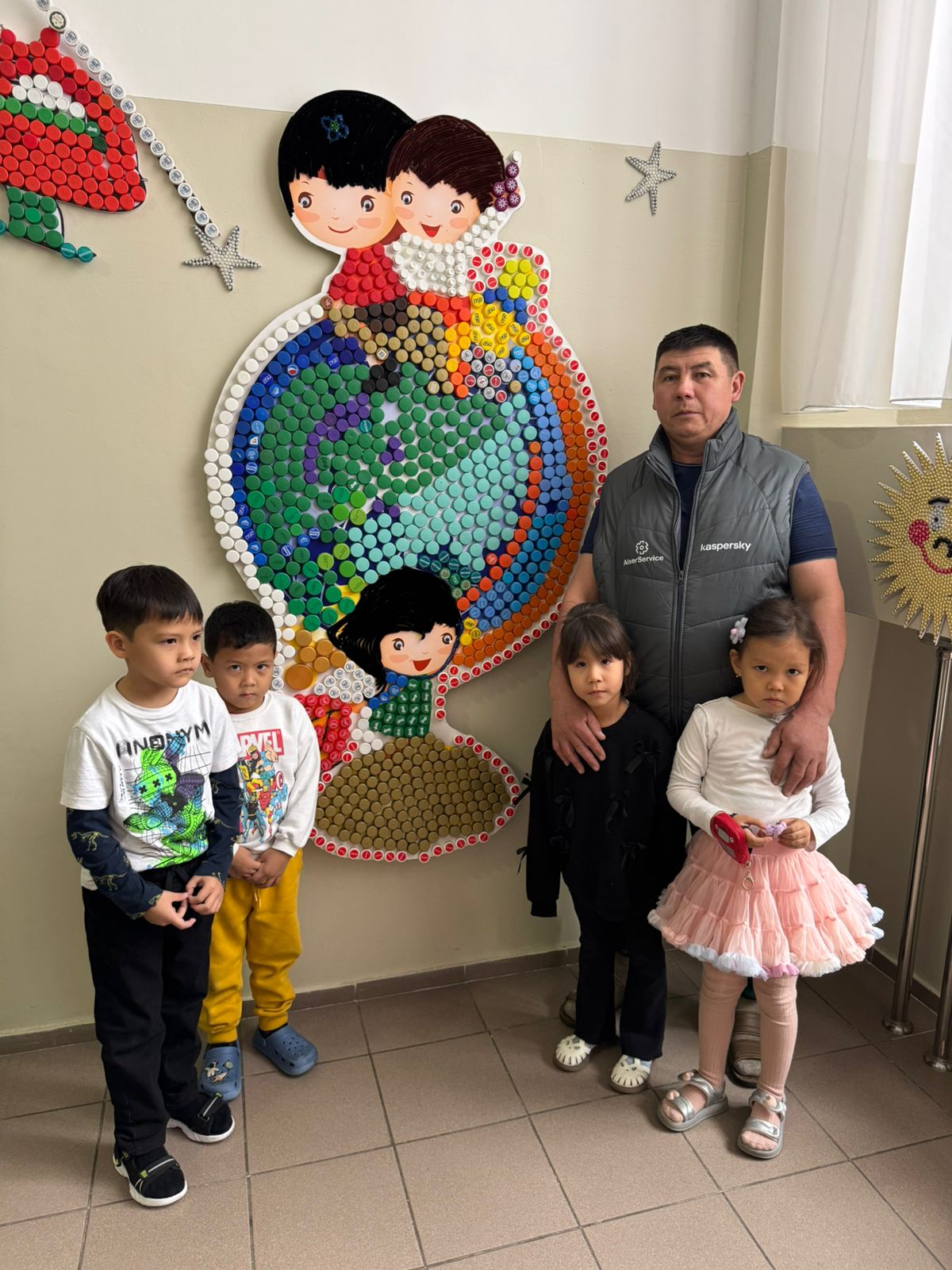 Алматы -таза қала акциясы аясында:  "Көңілді қақпақтар" мектепалды "Жұлдыз" тобы